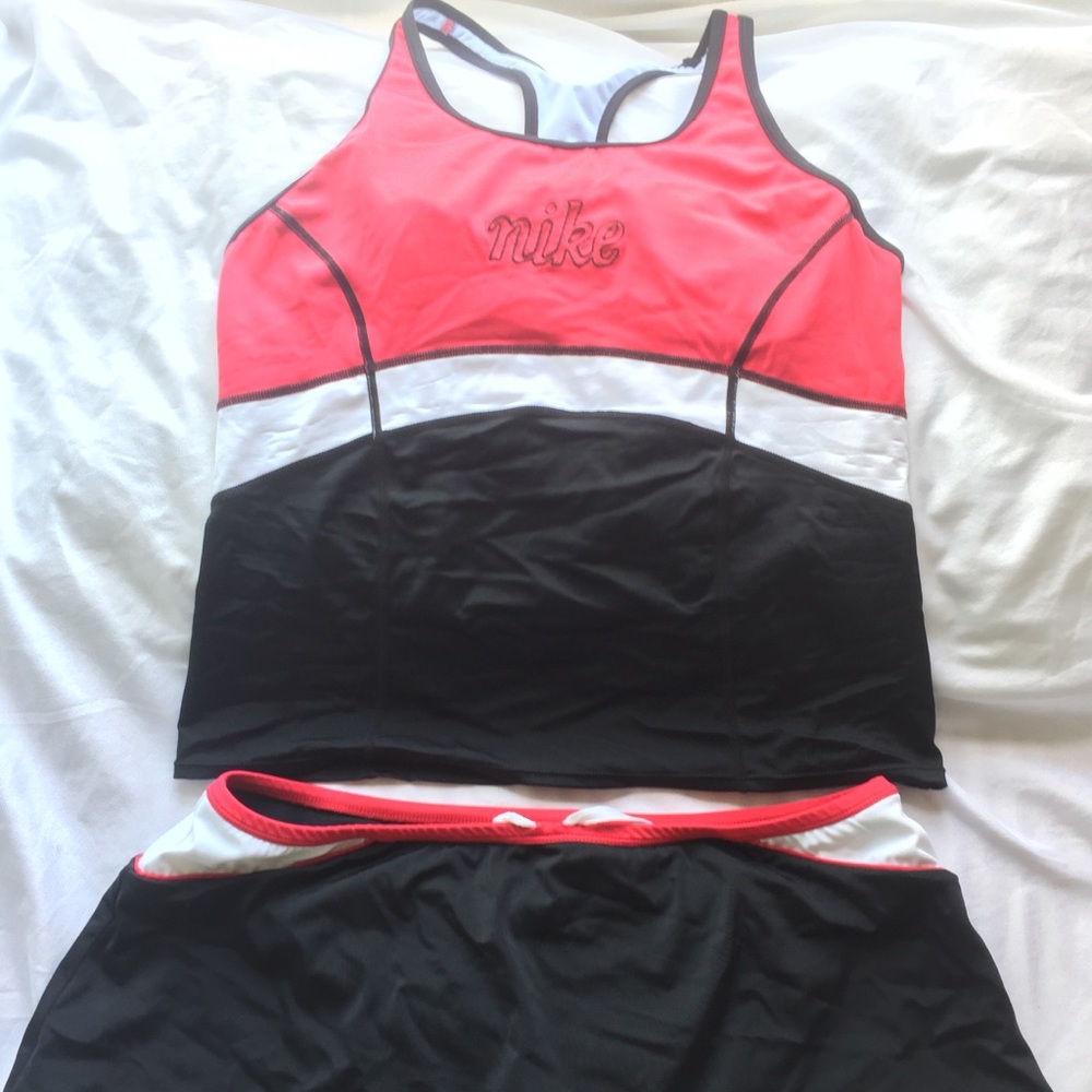 Nike sporty tankini w skirted bottom-8 top, 10 bot